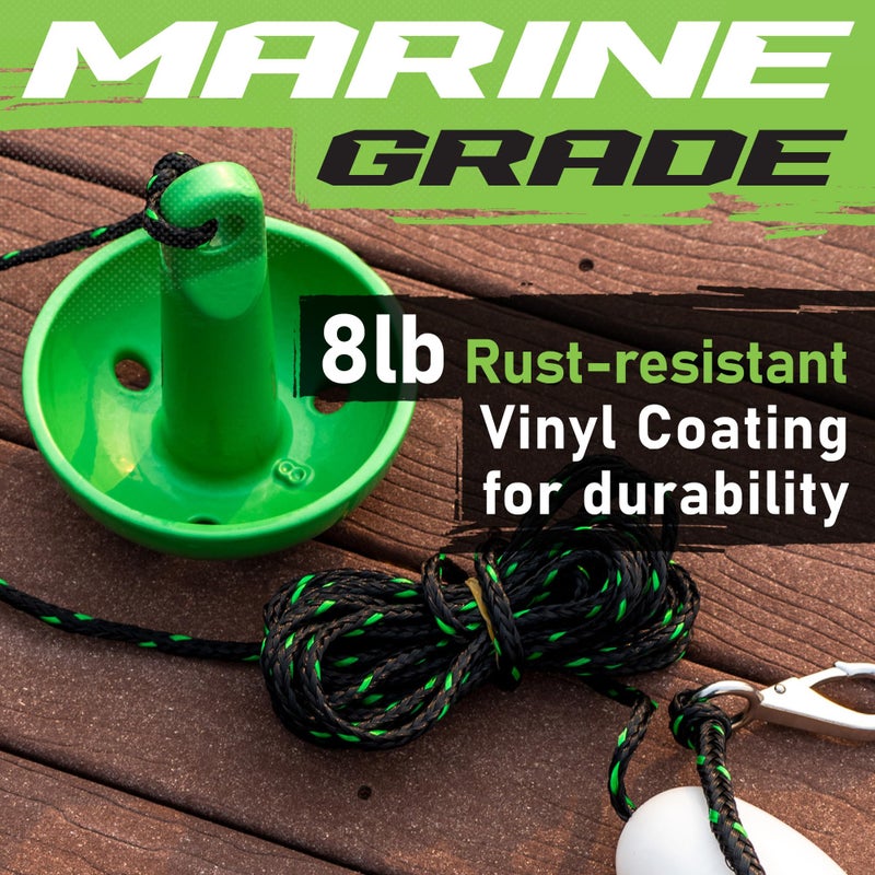 Gradient Fitness 8 lb Mushroom Boat Anchor | Small Boat Anchor  Canoe Anchor  Pontoon Anchor. Premium Lake or River Anchor. Mushroom Anchor for Boat. Jon Boat Anchor Kit. - Image 2